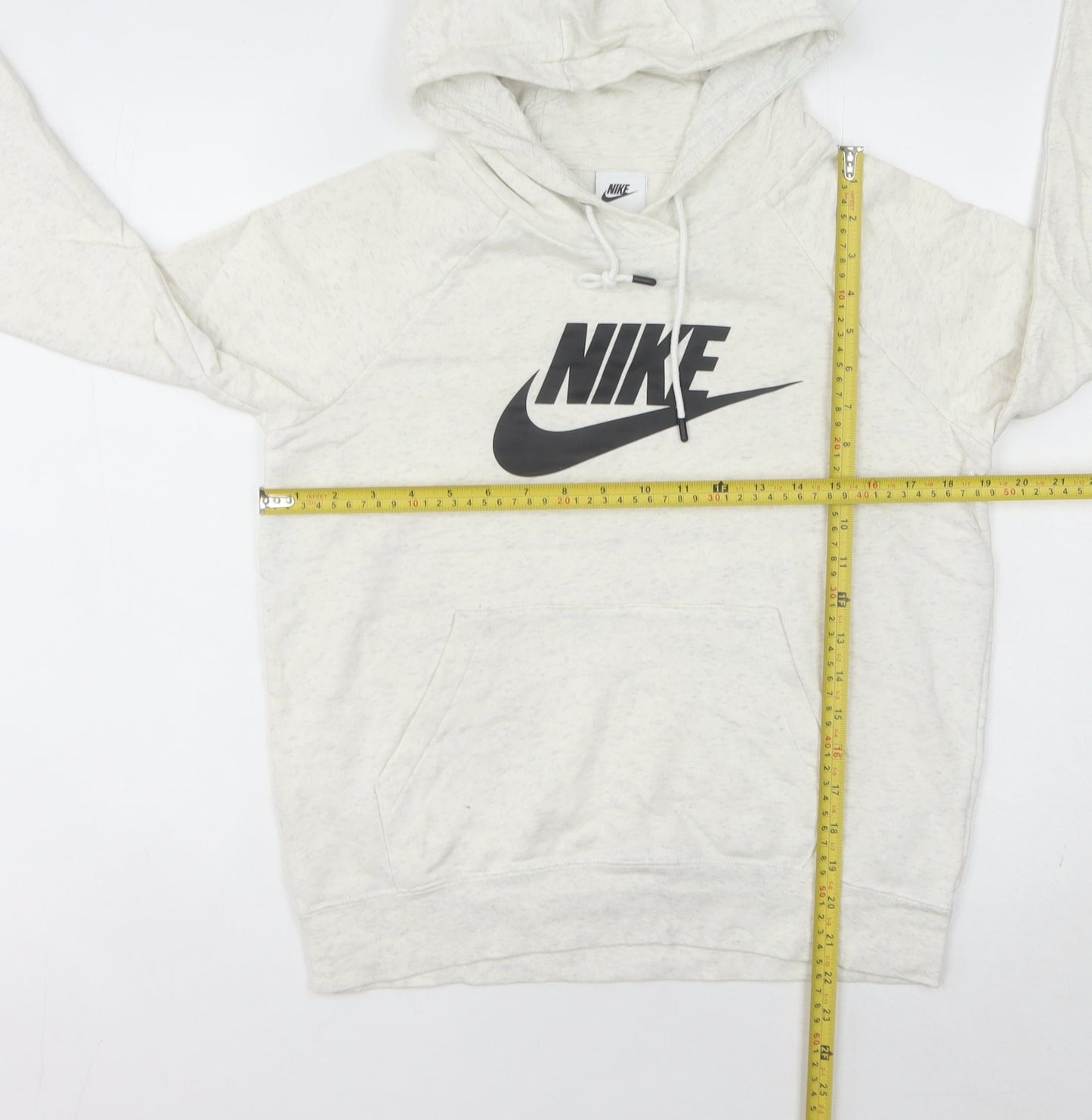 Nike Womens Ivory Pullover Hoodie Size 8 Regular Fit with Logo