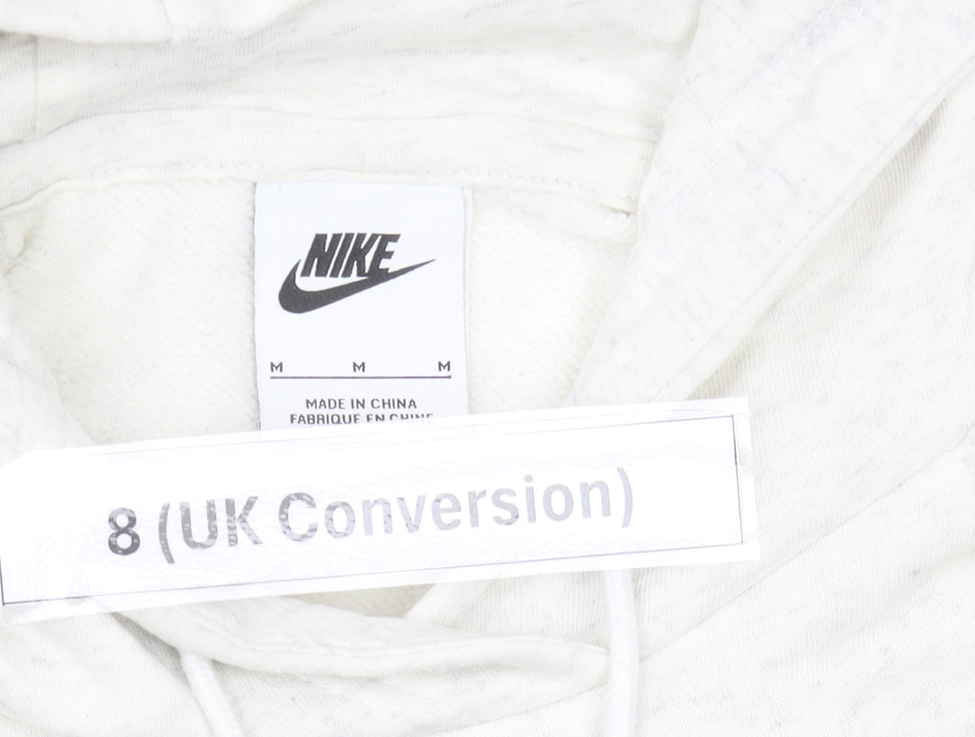 Nike Womens Ivory Pullover Hoodie Size 8 Regular Fit with Logo