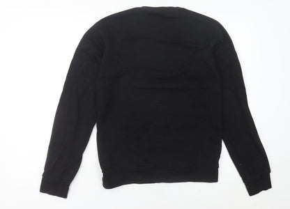 Adidas Womens Black Sweatshirt UK 10 Regular Fit Crew Neck