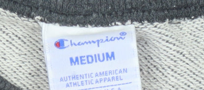 Champion Unisex Adults Grey M Pullover Sweatshirt Crew Neck Logo