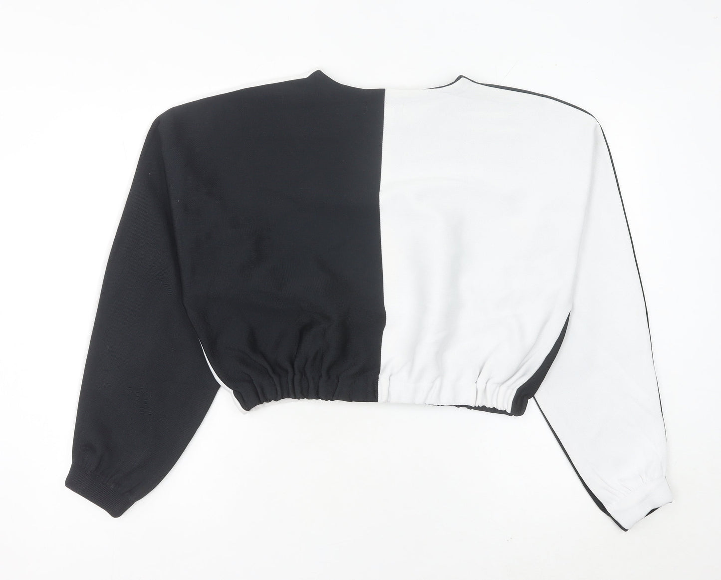 Adidas Women’s Black White Sweatshirt UK 8 Crew Neck Long Sleeve