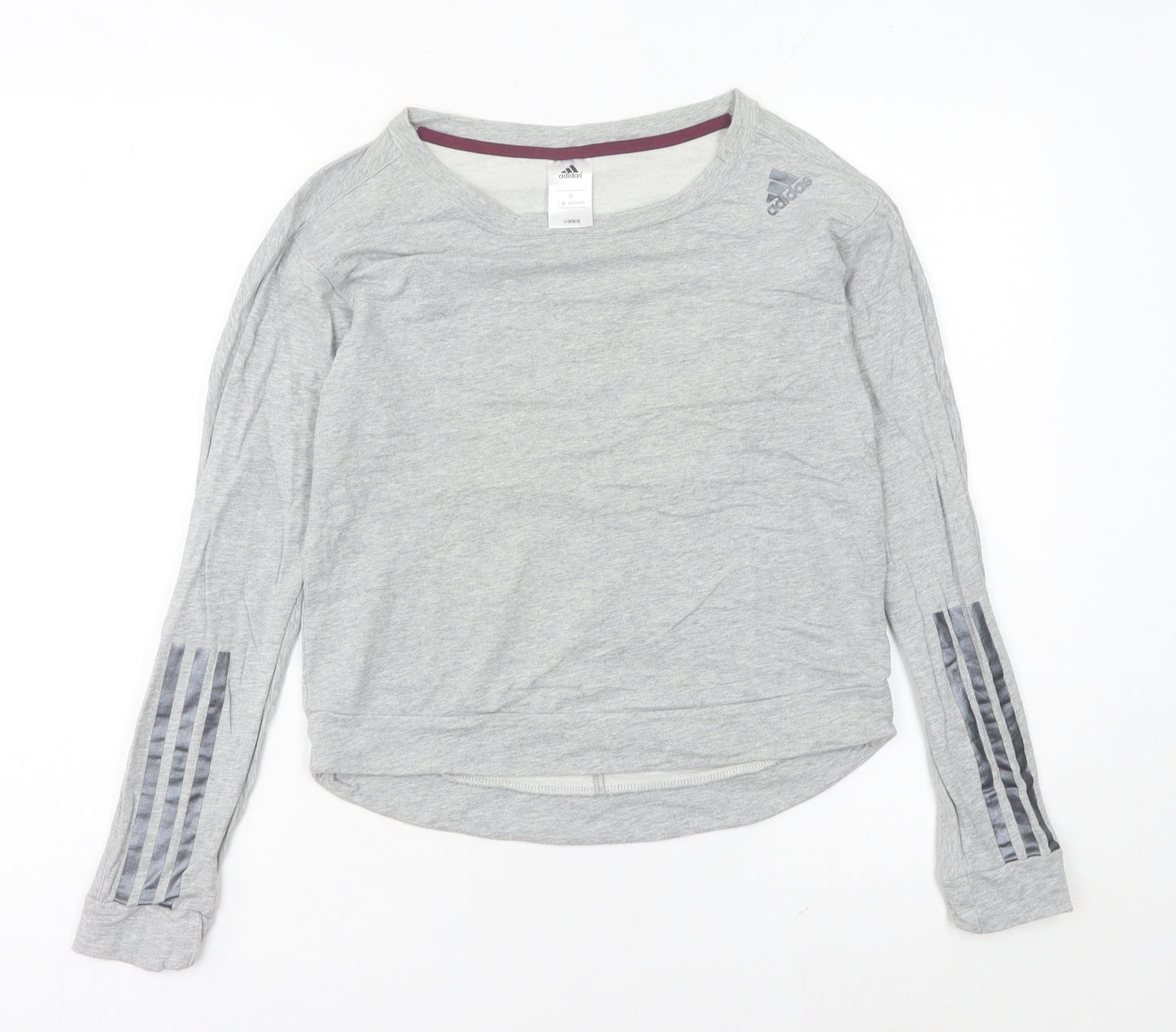Adidas Women’s Grey Sweatshirt Size 10 UK Long Sleeve Crew Neck Sports Top