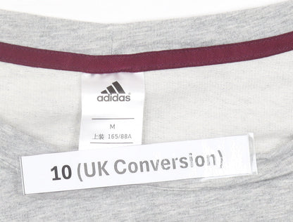 Adidas Women’s Grey Sweatshirt Size 10 UK Long Sleeve Crew Neck Sports Top