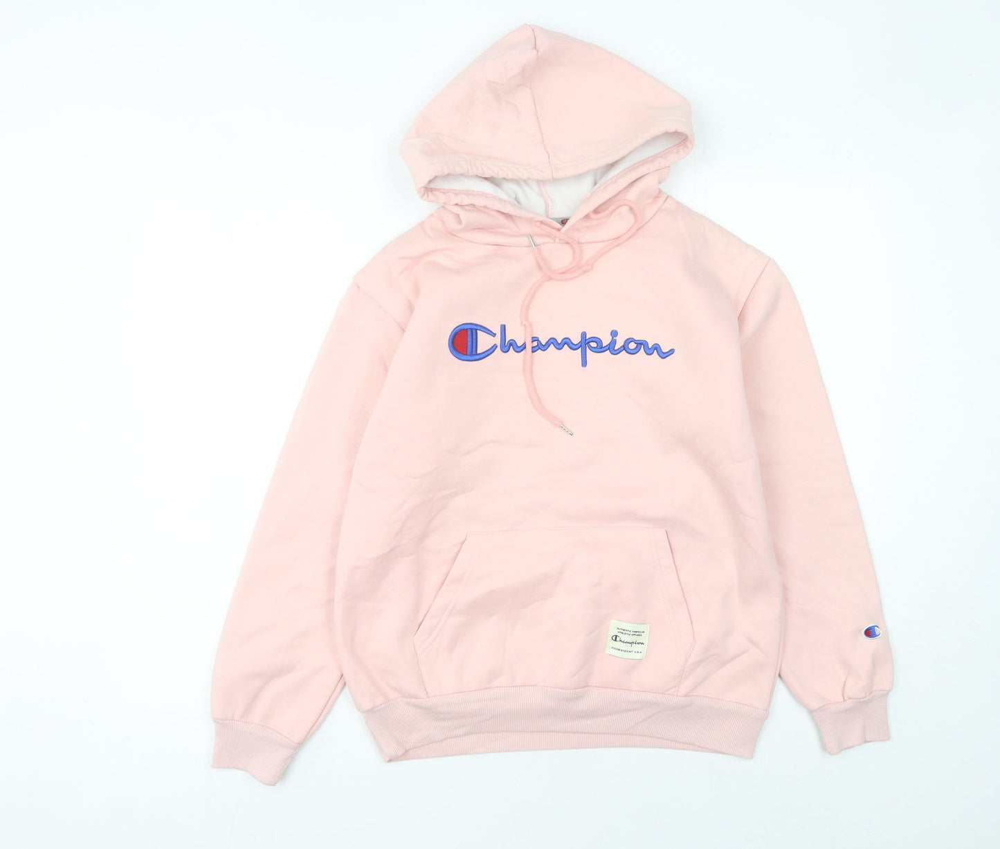 Champion Women’s Pink Pullover Hoodie Medium Cotton Logo Casual