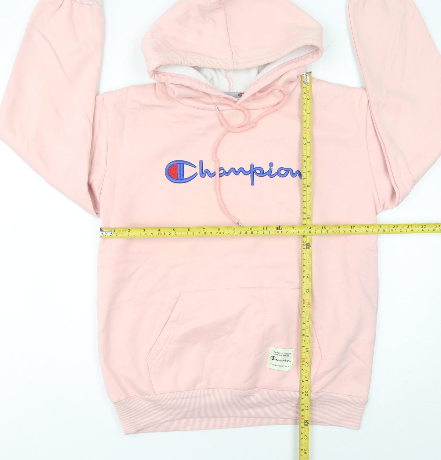 Champion Women’s Pink Pullover Hoodie Medium Cotton Logo Casual