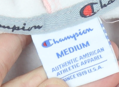 Champion Women’s Pink Pullover Hoodie Medium Cotton Logo Casual