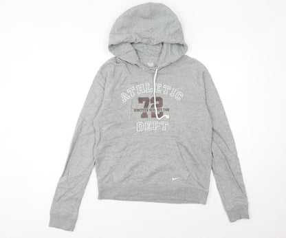 Nike Women’s Grey Hoodie Size 10 Athletic Dept Graphic Pullover