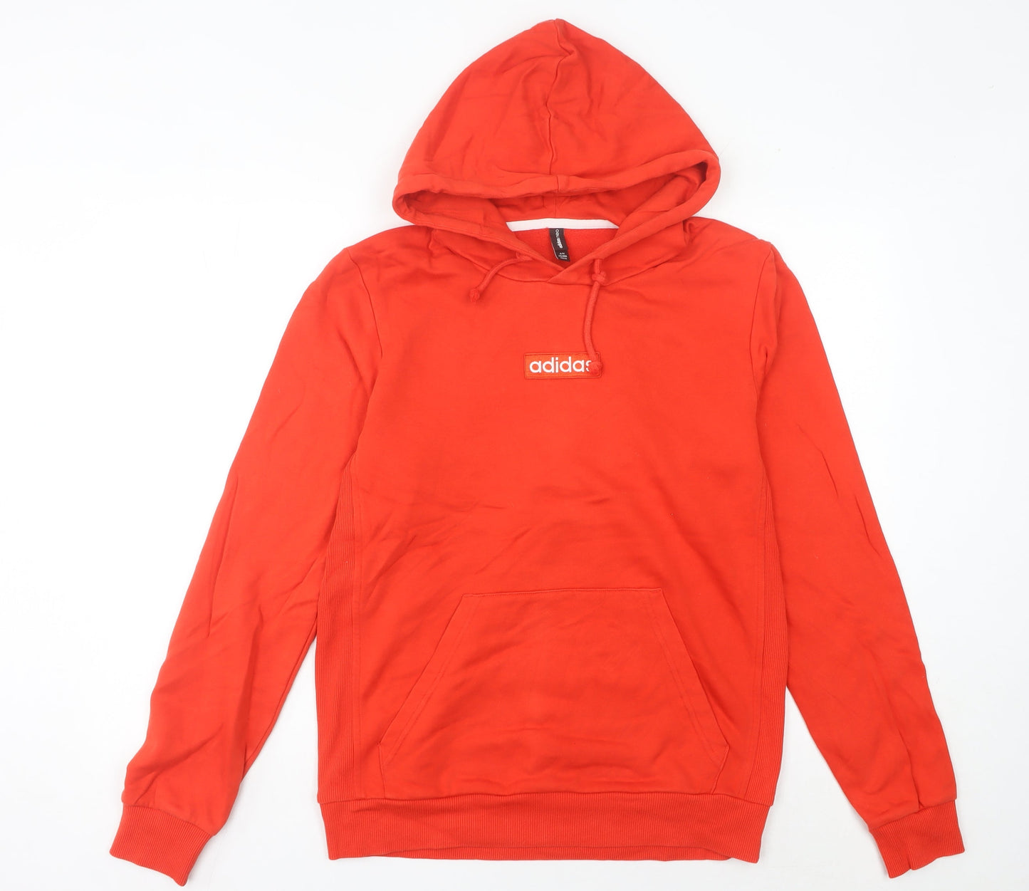 Adidas Women’s Red Hoodie Size 14 Pullover Cotton Blend Logo