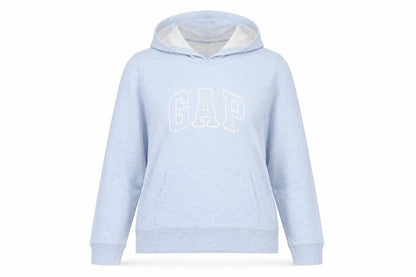 Gap Women’s Blue Pullover Hoodie L Logo Cotton Blend Casual