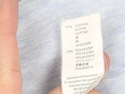 GAP Women’s Blue Pullover Hoodie L Logo Cotton Blend Casual