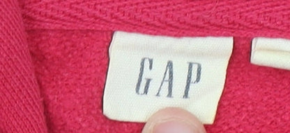 GAP Women’s Pink Pullover Hoodie S Cotton Blend Logo Print