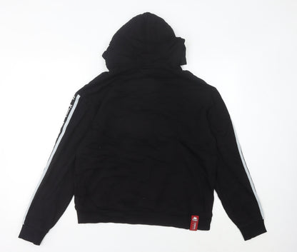 Kappa Womens Black Hoodie Size 10 Lace Up Logo Sportswear