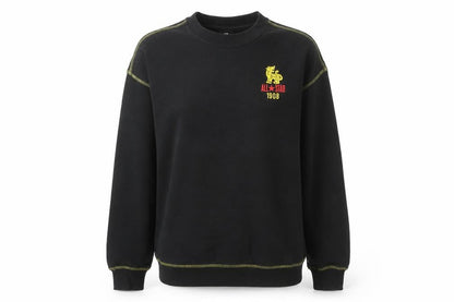 Converse Women’s Black Sweatshirt Size 6 Crew Neck Cotton Graphic