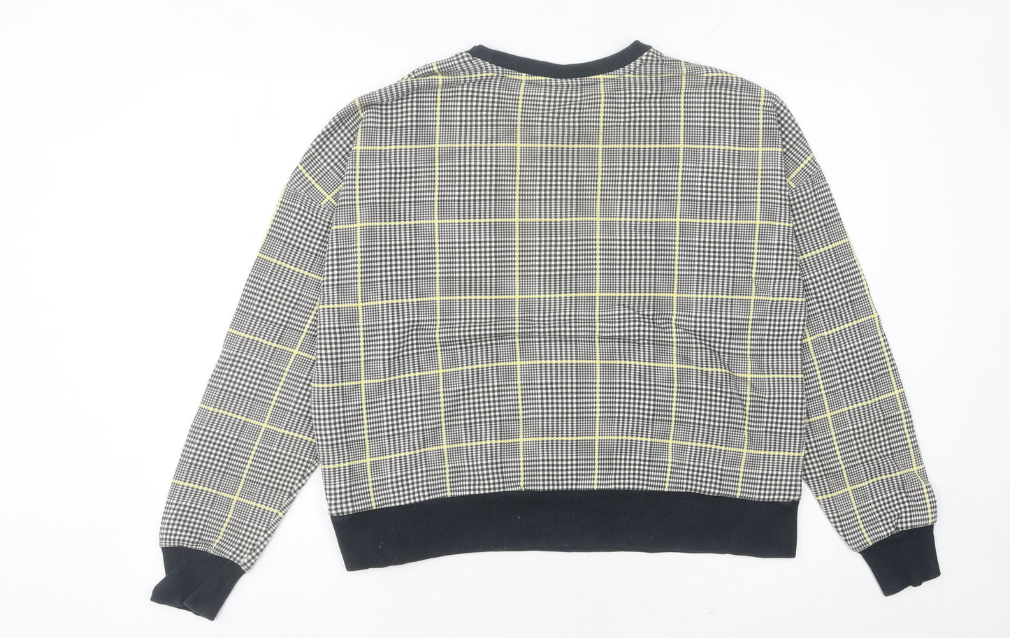 Puma Womens Multicoloured Check Sweatshirt Size 12 Long Sleeve Crew Neck