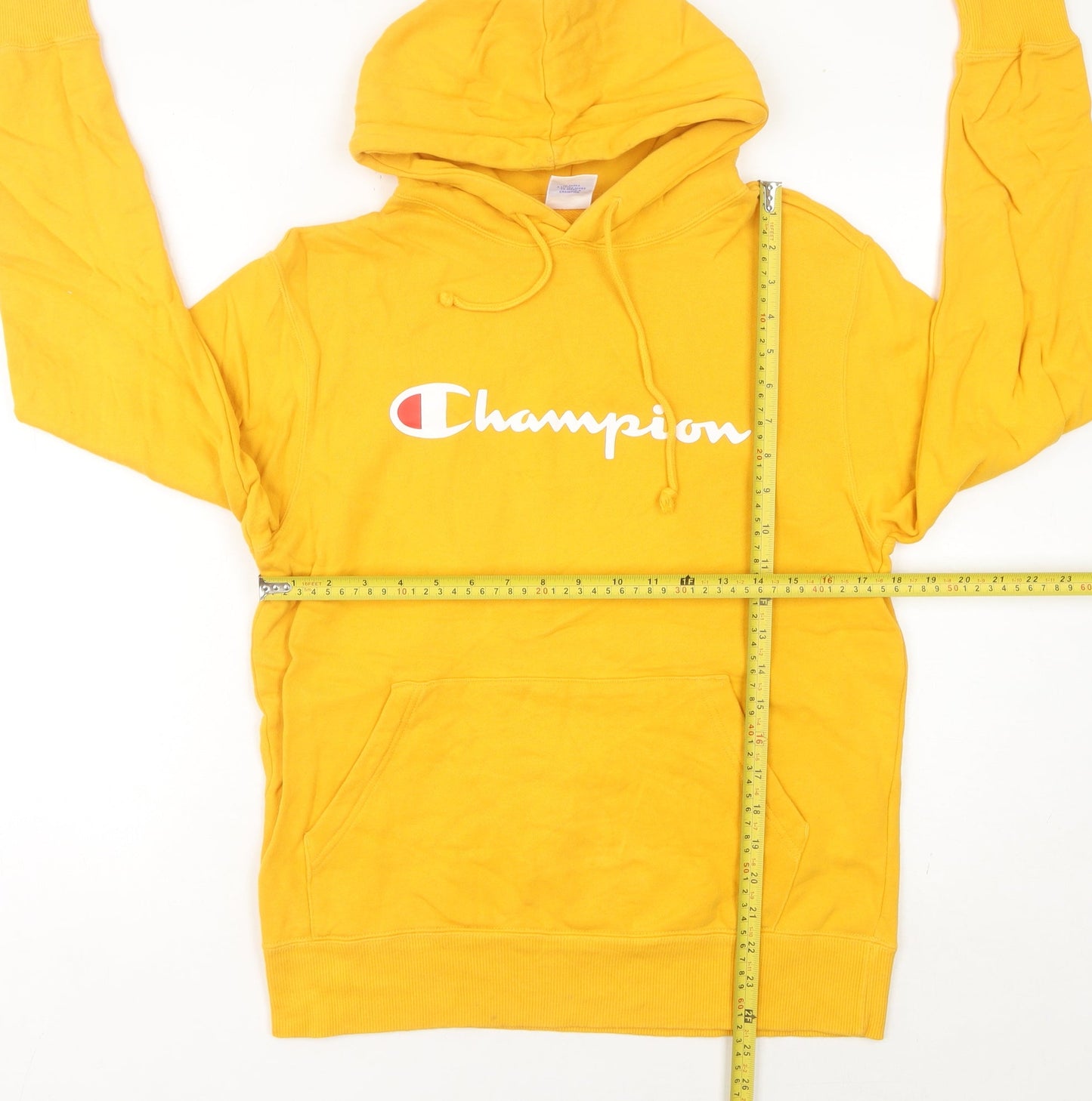 Champion Womens Yellow Pullover Hoodie Size 16 Regular Fit