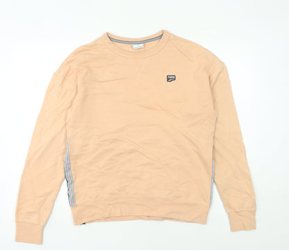 Puma Womens Beige Sweatshirt Size 12 UK Cotton Blend Crew Neck