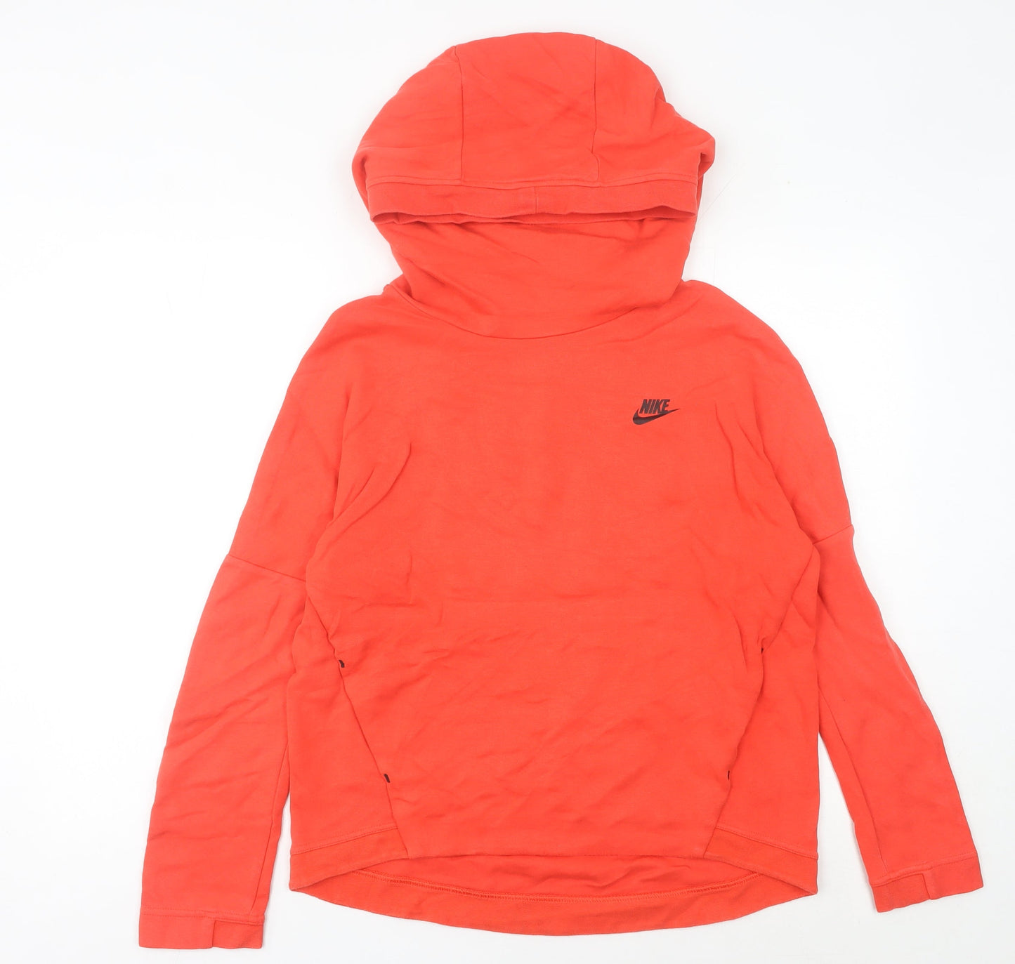 Nike Women’s Orange Pullover Hoodie Size 10 Regular Fit Activewear