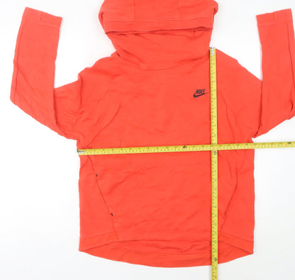 Nike Women’s Orange Pullover Hoodie Size 10 Regular Fit Activewear