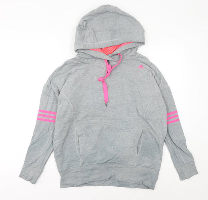 Adidas Women’s Grey Hoodie Size 10 Pullover Sportswear