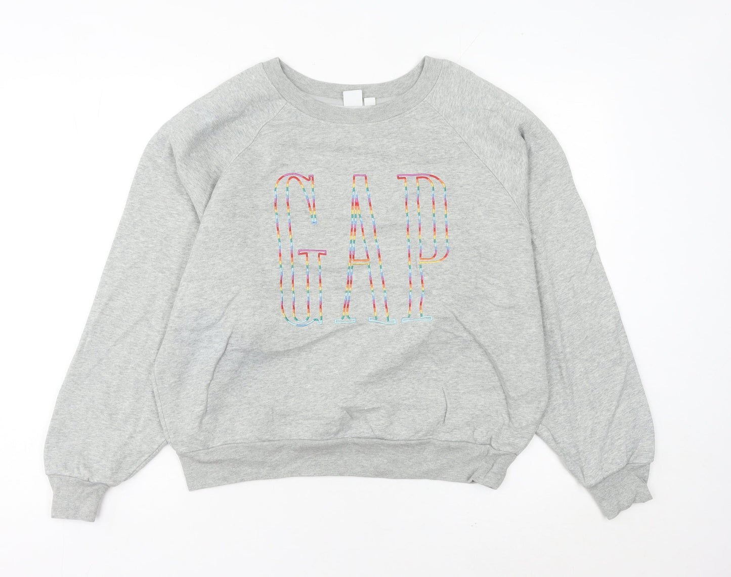 GAP Women's Grey Medium Sweatshirt Logo Crew Neck Pullover Casual