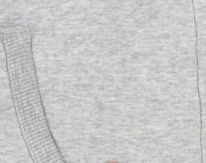 Puma Womens Grey Pullover Hoodie Size 12 Regular Fit Logo Casual