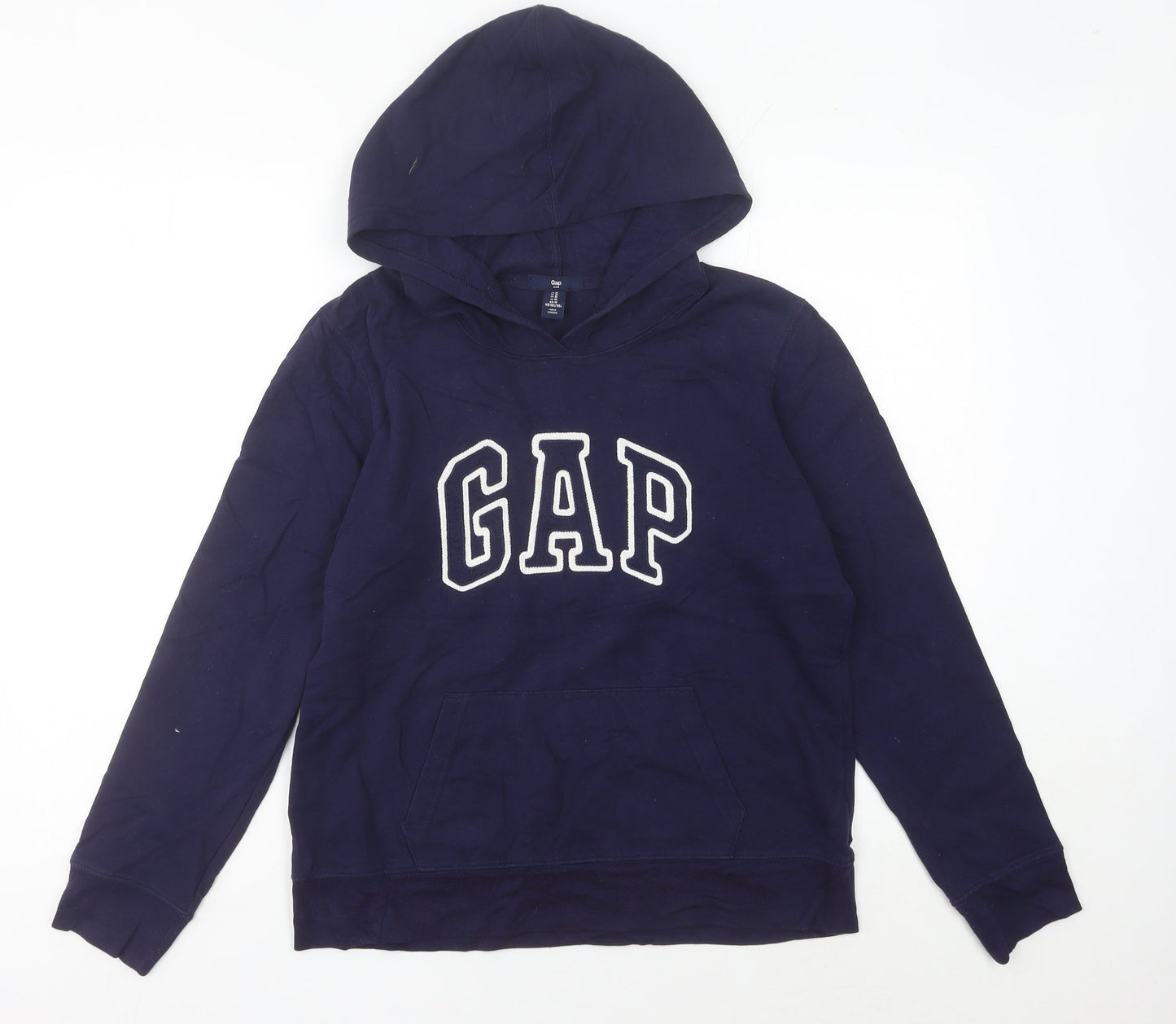 GAP Women’s Blue Pullover Hoodie M Long Sleeve Casual Logo Sweatshirt