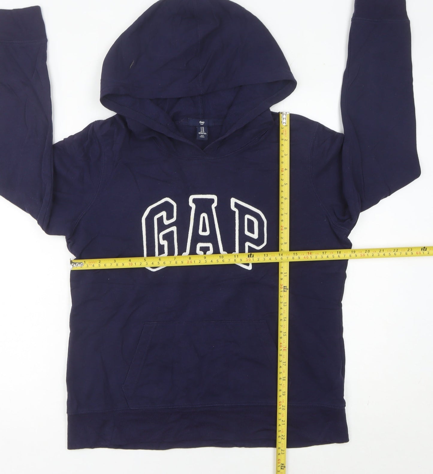 GAP Women’s Blue Pullover Hoodie M Long Sleeve Casual Logo Sweatshirt