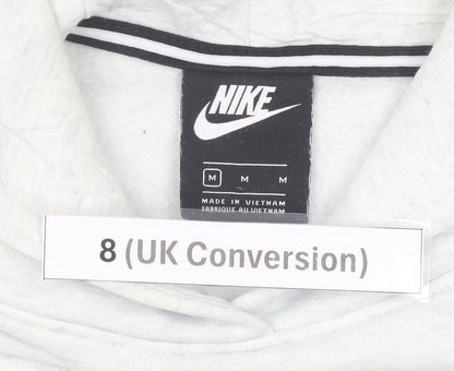 Nike Womens Hoodie Grey Green Blue Size 8 Pullover Colourblock Logo