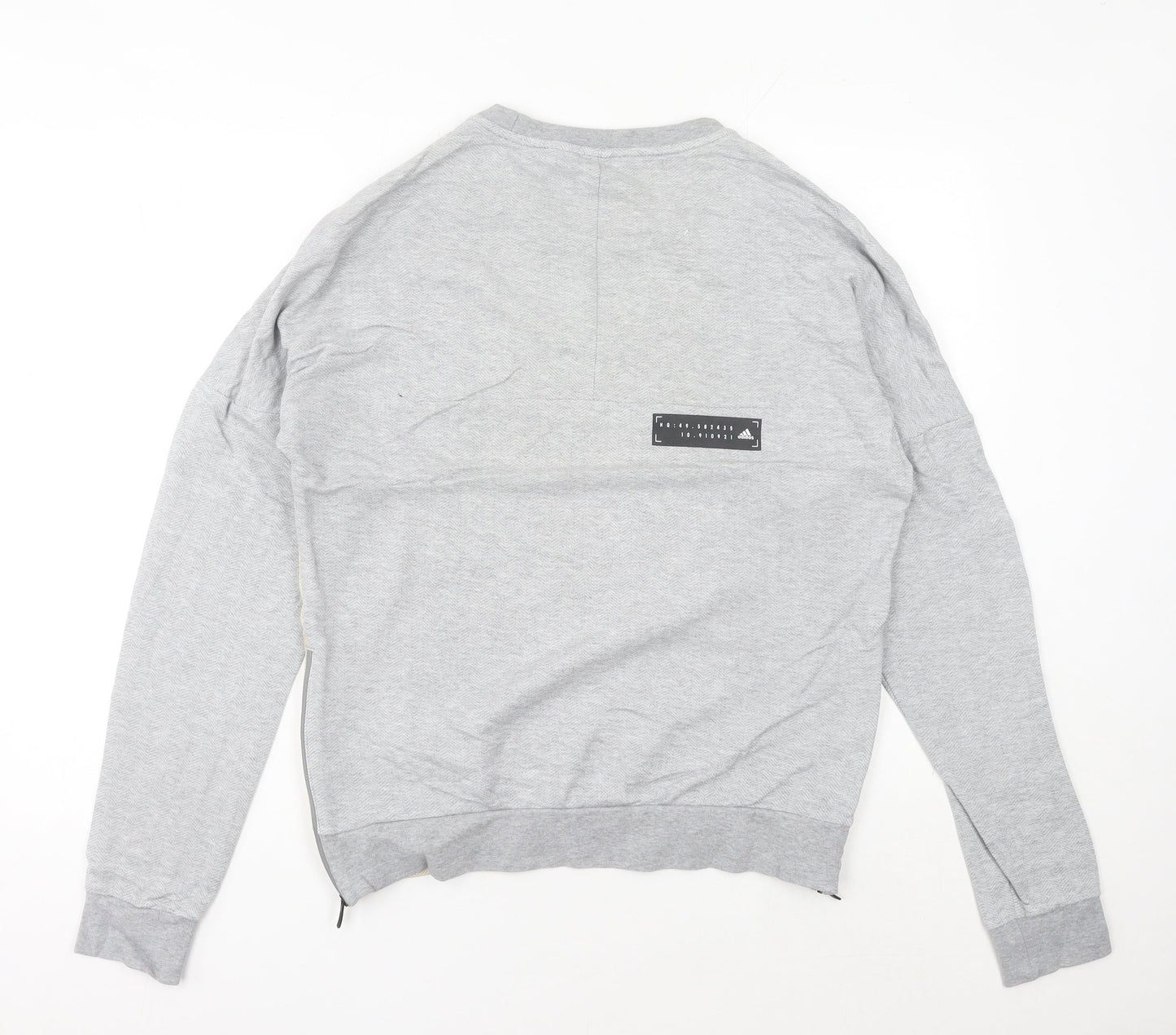 Adidas Womens Grey Beige Sweatshirt Size 14 Pullover Raglan