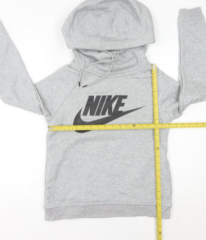 Nike Womens Grey Size 6 Pullover Hoodie Sweatshirt Logo Sportswear