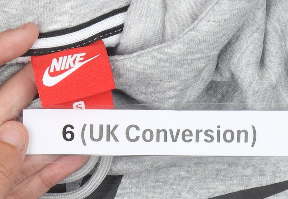 Nike Womens Grey Size 6 Pullover Hoodie Sweatshirt Logo Sportswear