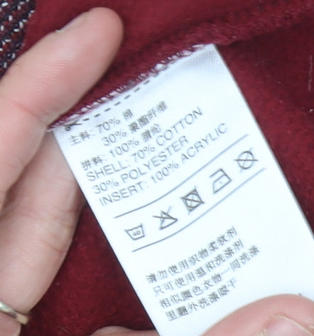 Adidas Womens Red V-Neck Pullover Sweatshirt Size 10 UK