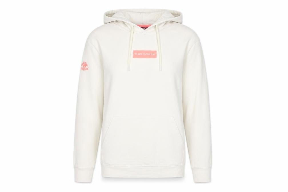 Womens UK Size 8 Kappa White Pullover Hoodie