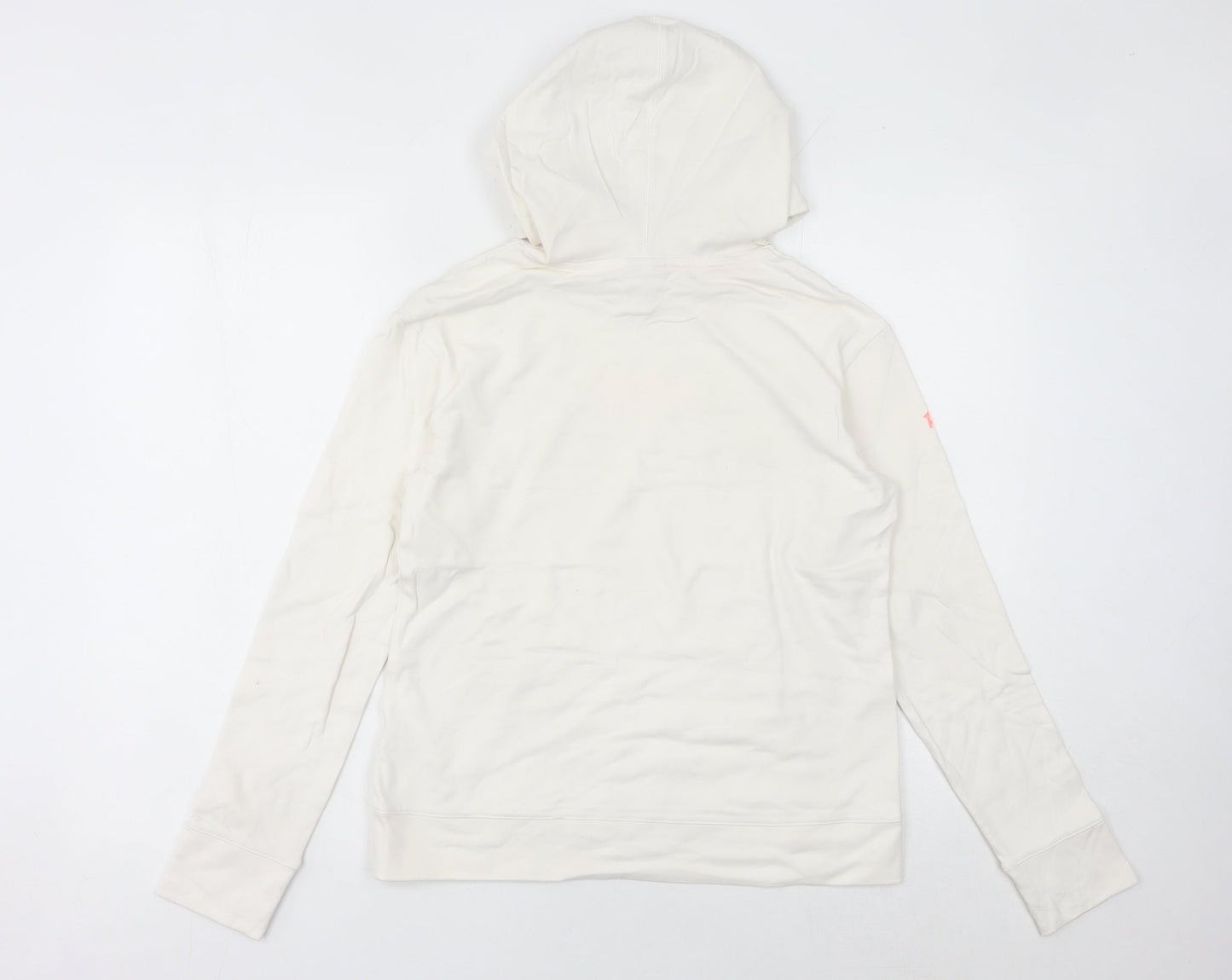 Kappa Womens White Hoodie Size 8 UK Cotton Blend Pullover