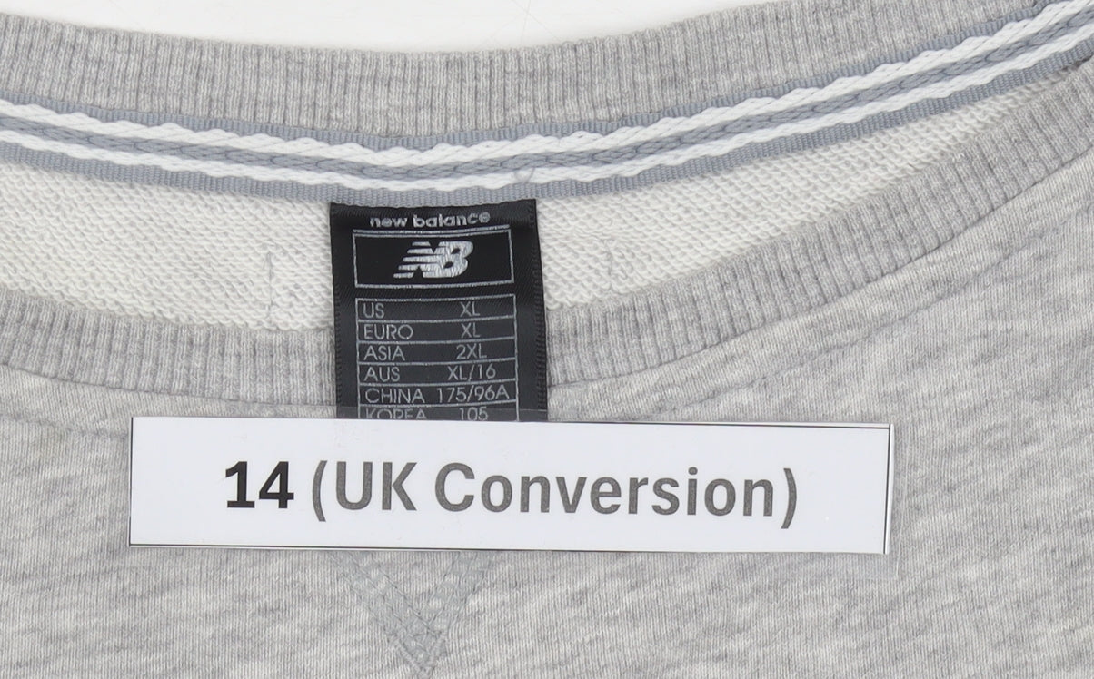 Womens UK Size 14 New Balance Grey Pullover Sweatshirt