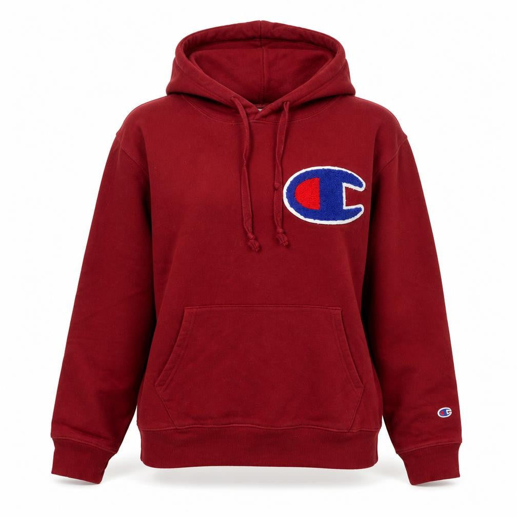 Womens UK Size M Champion Red Pullover Hoodie