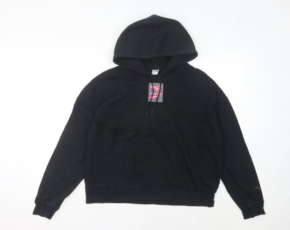 Puma Women’s Black Pullover Hoodie Size 12 Regular Fit Sportswear