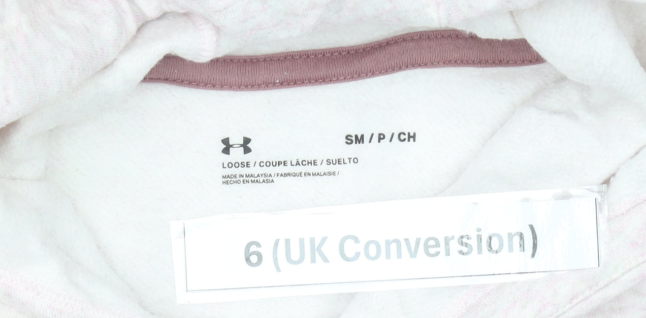 Womens UK Size 6 Under armour Pink Pullover Hoodie