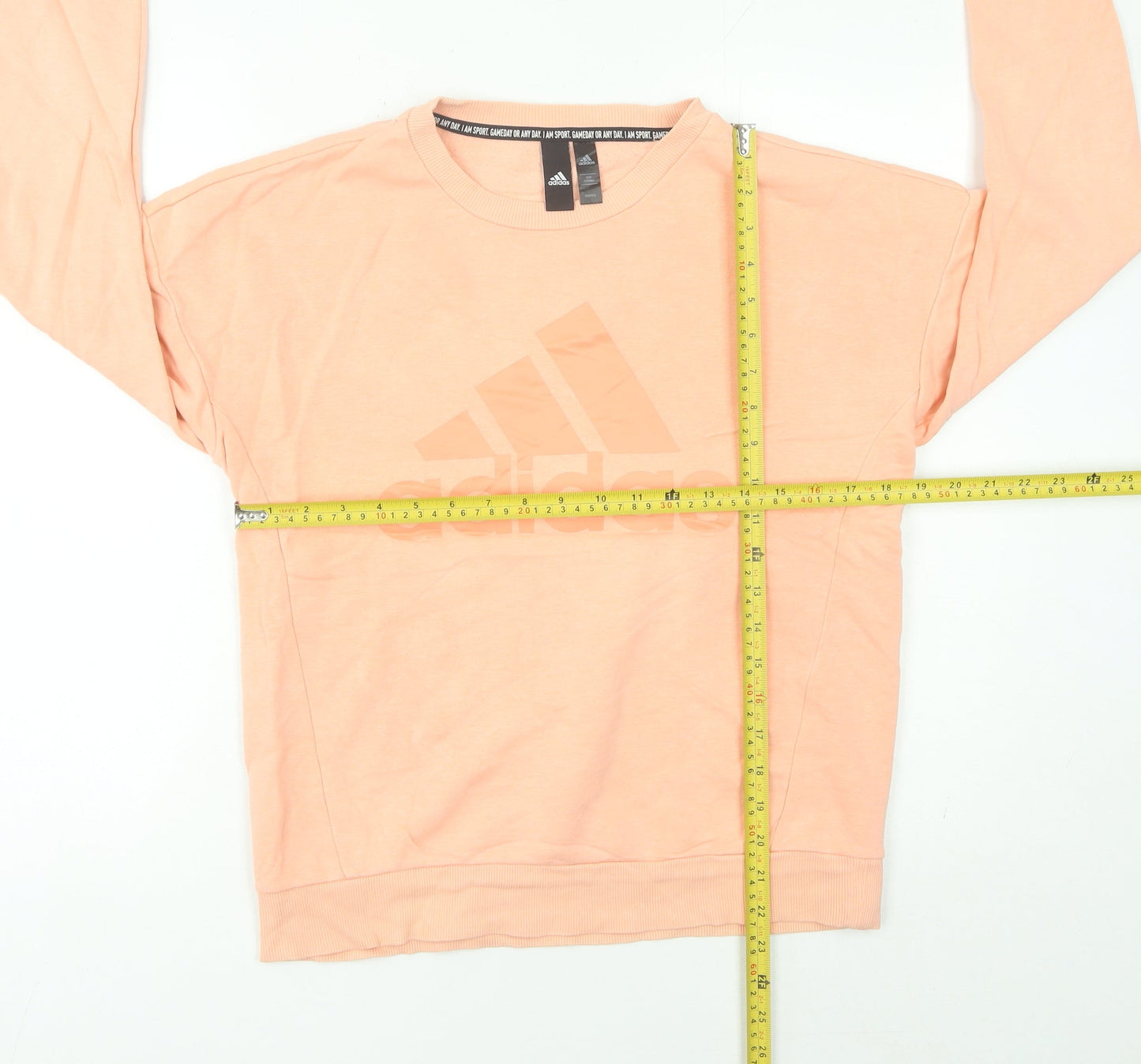 Adidas Womens Peach Sweatshirt Size 10 Cotton Blend Pullover