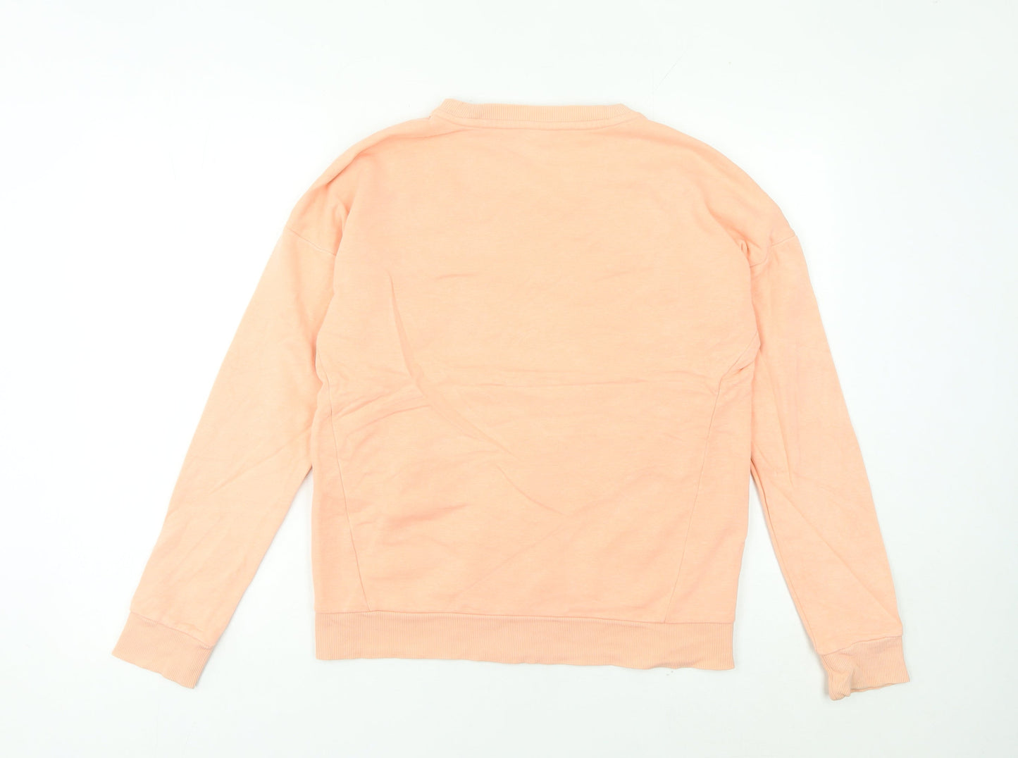 Adidas Womens Peach Sweatshirt Size 10 Cotton Blend Pullover
