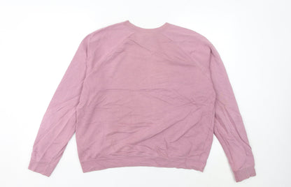 Nike Women’s Pink Logo Sweatshirt UK 12 Pullover Long Sleeve