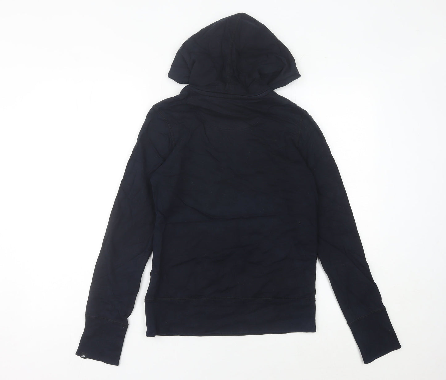 Nike Womens Black Hoodie Size 8 Pullover Graphic Logo Sportswear