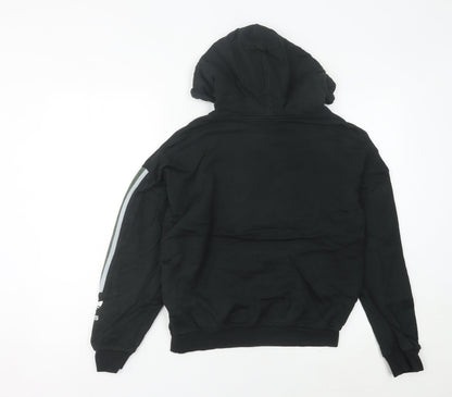 Adidas Women’s Black Pullover Hoodie Size 8 UK Regular Fit Long Sleeve