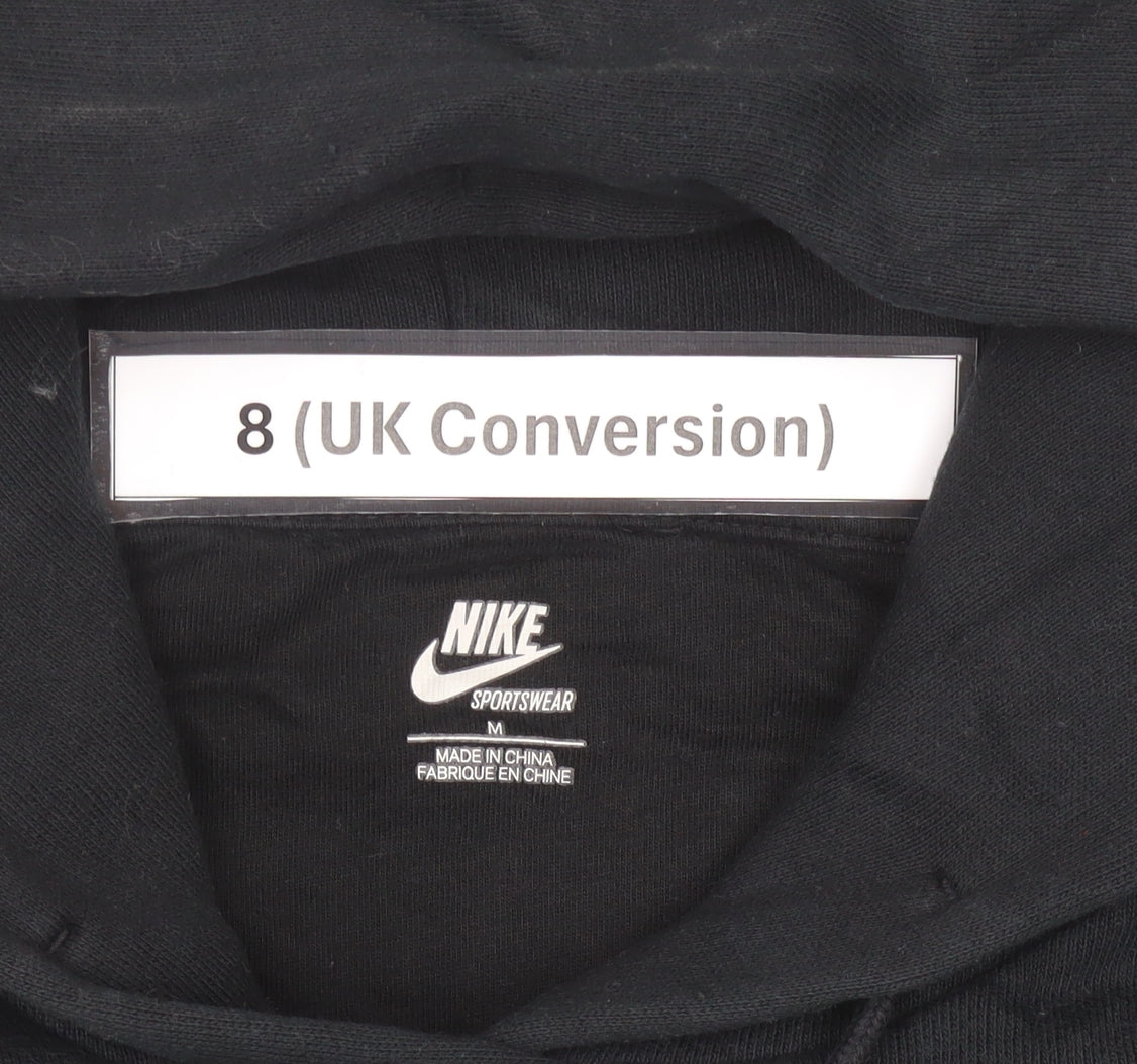 Nike Womens Black Hoodie Size 8 Pullover Sportswear Sweatshirt