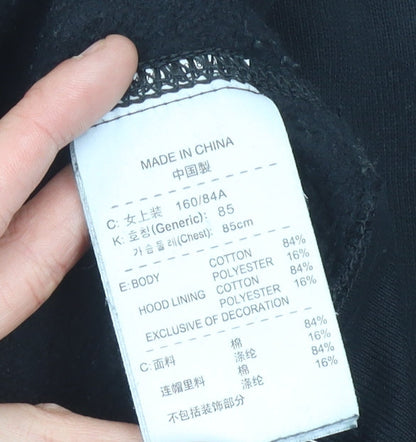 Nike Womens Black Hoodie Size 8 Pullover Sportswear Sweatshirt