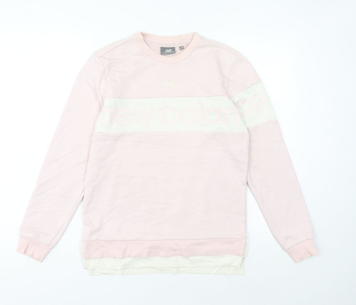 Womens UK Size 2XS New Balance Pink Pullover Sweatshirt