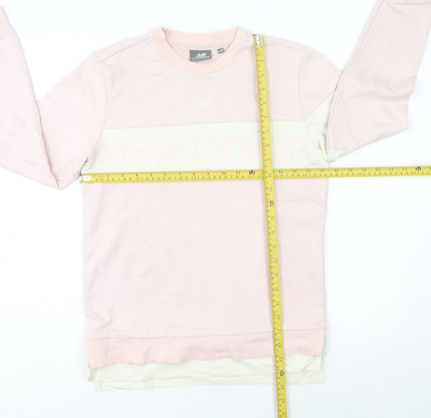 Womens UK Size 2XS New Balance Pink Pullover Sweatshirt