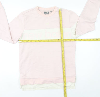 Womens UK Size 2XS New Balance Pink Pullover Sweatshirt