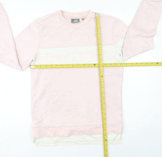Womens UK Size 2XS New Balance Pink Pullover Sweatshirt