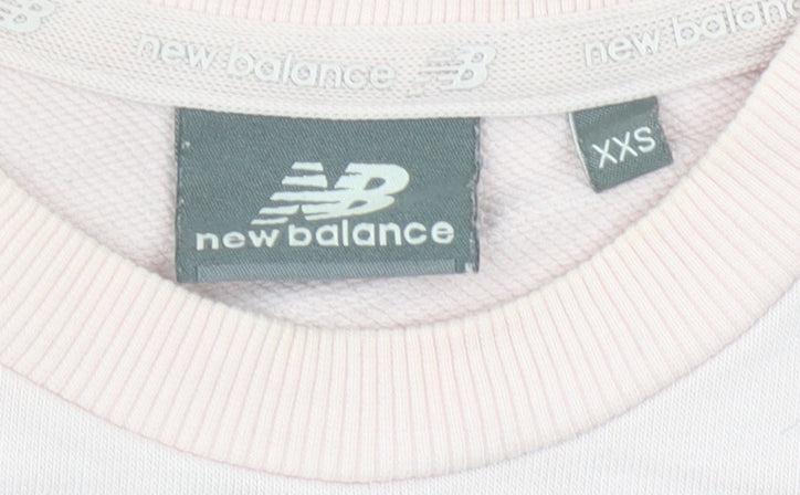 Womens UK Size 2XS New Balance Pink Pullover Sweatshirt
